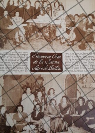 AFICHE ANTIGUO SHOWER EN LA CASA BRETO ASPE 1948