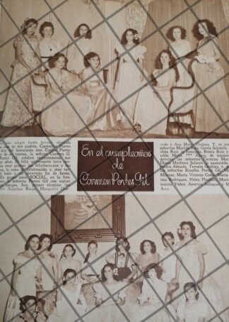 AFICHE ANTIGUO CUMPLEAÑOS DE CARMEN PORTES GIL 1948