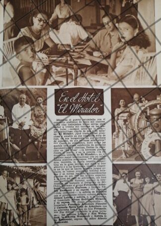 AFICHE ANTIGUO ALTA SOCIEDAD EN HOTEL MIRADOR ACAPULCO