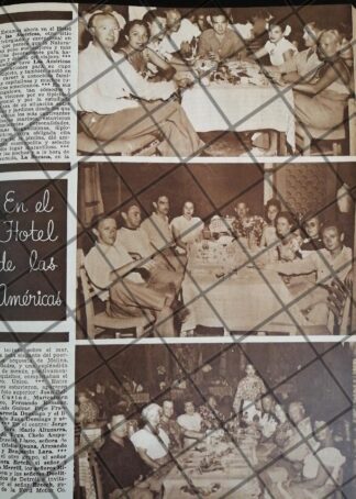 AFICHE ANTIGUO ALTA SOCIEDAD, HOTEL LAS AMERICAS ACAPULCO
