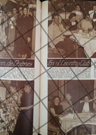 AFICHE ANTIGUO EVENTOS EN EL COUNTRY CLUB 1948