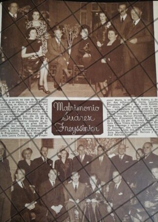 AFICHE ANTIGUO BODA FREYSSINIER SUAREZ 1948