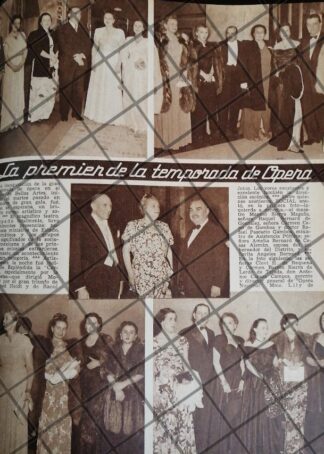 AFICHE ANTIGUO PREMIER TEMPORADA DE OPERA 1948