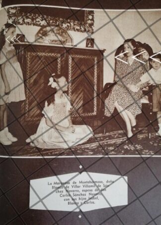 AFICHE ANTIGUO BLANCA DE VILLAR VILLAMIL E HIJOS 1948