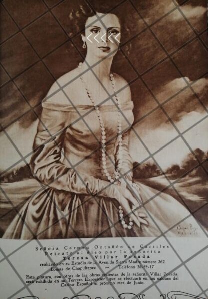 AFICHE ANTIGUO CARMEN ONTAÑON DE CARRILES