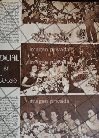 AFICHE ANTIGUO MIGUEL ALEMAN EN EL CIROS INAUGURA I.E.M