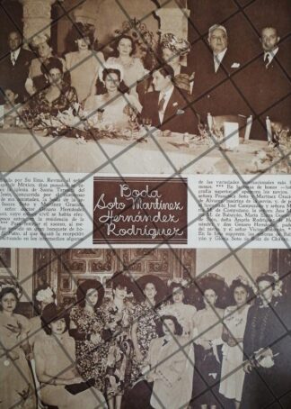 AFICHE ANTIGUO BODA. ISAURA SOTO MARTINEZ GRACIDA 1948