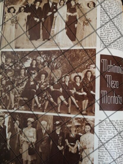 AFICHE ANTIGUO BODA DE DR. EMILIO MONTAÑO AUBERT 1948