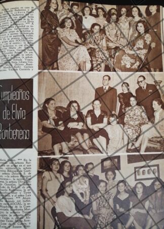 AFICHE ANTIGUO CUMPLEAÑOS. ELVIA BARBERENA BLAZQUEZ 1948