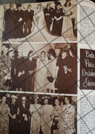 AFICHE ANTIGUO BODA. SIERRA PIÑA. 1948