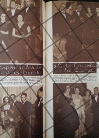 AFICHE ANTIGUO BODA. ANCIOLA HINOJOSA 1948