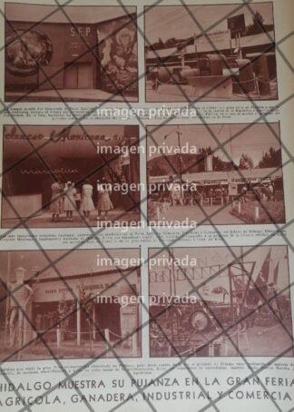 AFICHE ANTIGUO 1ERA EXPOSICION GANADERA DE HIDALGO 1958