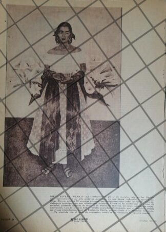 AFICHE ANTIGUO. EXPOSICION DE DIEGO RIVERA 1951