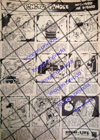 TIRA COMICA ANTIGUA PINITO PINOLE POR: GERMAN BUTZE. 1944