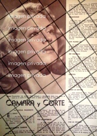 AFICHE ANTIGUO ACTRIZ ESTHER FERNANDES Y MAS NOTAS 1945
