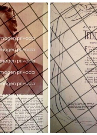 AFICHE ANTIGUO MUERE PERIODISTA TEODORO TORRES 1944