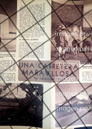 AFICHE ANTIGUO CONSTRUYEN CARRETERA MEXICO PUEBLA 1945