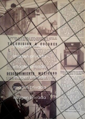 AFICHE ANTIGUO GONZALEZ CAMARENA DESCUBRE TV A COLOR 1946