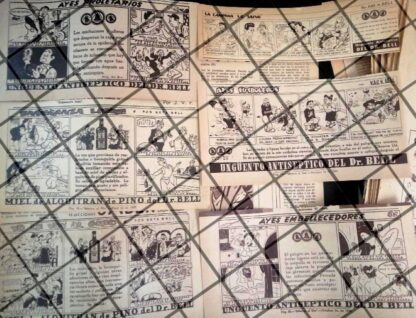 6 TIRAS COMICAS ANTIGUAS POMADA DE LA CAMPANA ETC- GERMAN BUTZE