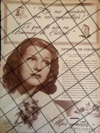 CAMPAÑA PUBLICITARIA COMPLETA MAX FACTOR Y ESTRELLAS DE CINE 1945-48 - Image 7