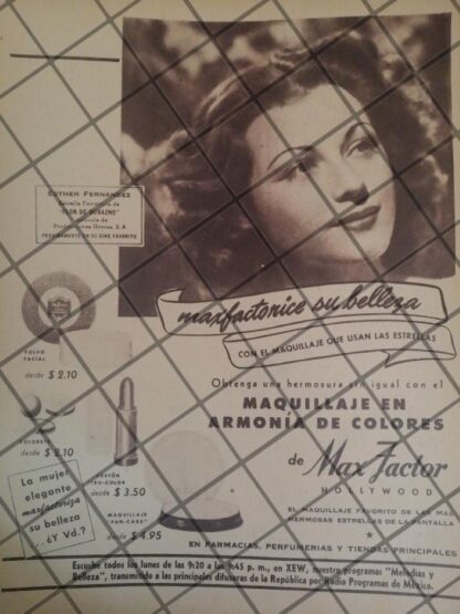 CAMPAÑA PUBLICITARIA COMPLETA MAX FACTOR Y ESTRELLAS DE CINE 1945-48 - Image 2