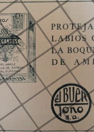 CARTEL PUBLICITARIO RETRO CIGARROS ELEGANTES EL BUEN TONO 1939 300