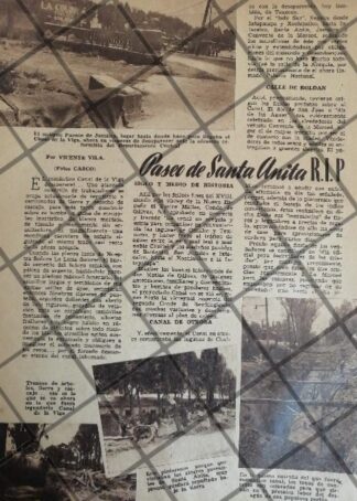 AFICHE ANTIGUO PASEO DE SANTA ANITA. D.F 1939