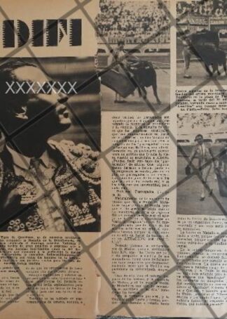 AFICHE ANTIGUO DEL TORERO PAQUITO GORRAEZ 1937