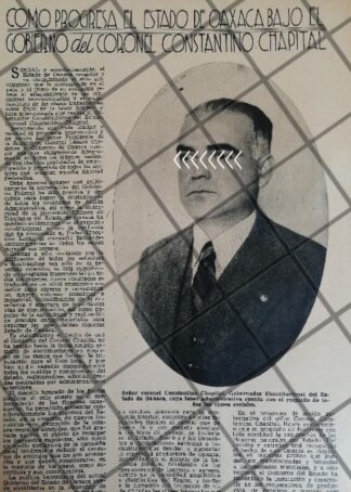 AFICHE ANTIGUO. CONSTANTINO CHAPITAL Y SUS OBRAS 1937
