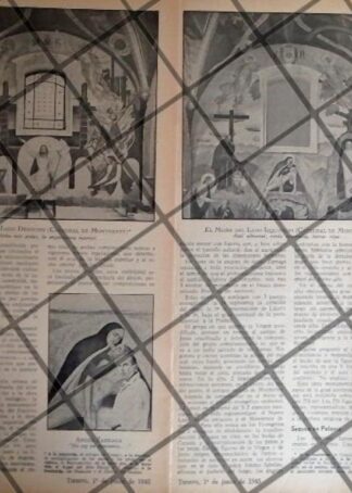 AFICHE RETRO PINTOR ANGEL ZARRAGA EN MONTERREY 1945