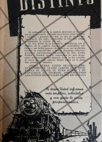 CARTEL ANTIGUO. FERROCARRILES NACIONALES 1942