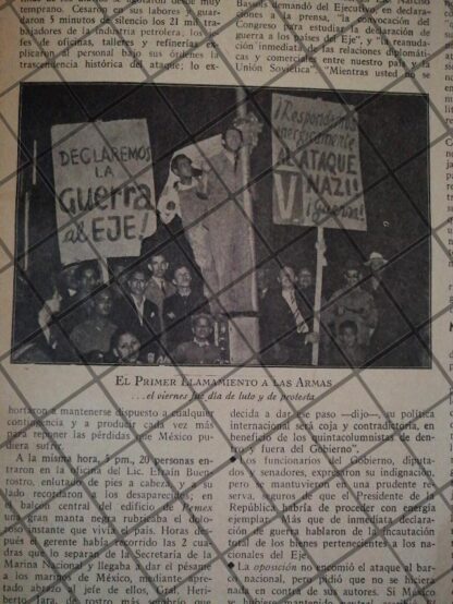 REVISTA ANTIGUA MEXICO DECLARARA GUERRA A ALEMANIA 1942 - Image 3
