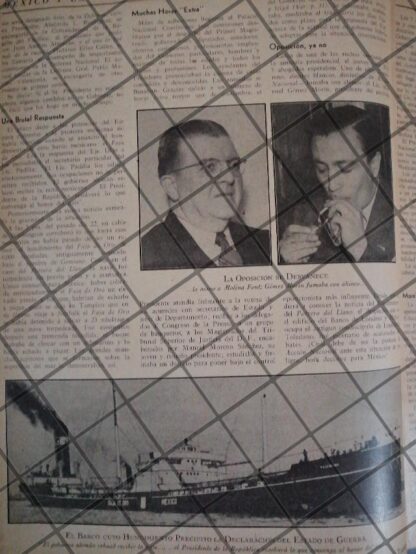 REVISTA ANTIGUA MEXICO DECLARA LA GUERRA AL EJE 1942 - Image 3