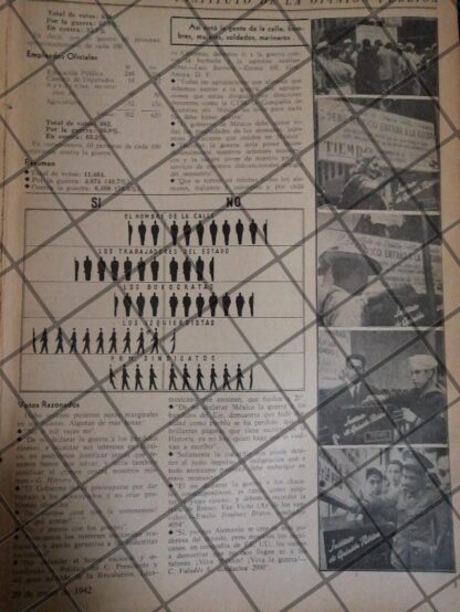 REVISTA ANTIGUA MEXICO DECLARA LA GUERRA AL EJE 1942 - Image 5
