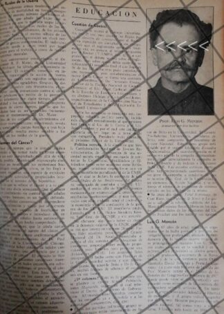 AFICHE RETRO MUERE EL PROFESOR LUIS G. MONZON 1942