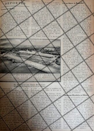 AFICHE RETRO. CONSTRUYEN HIPODROMO DE LAS AMERICAS 1942