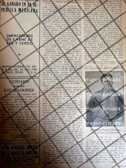 AFICHE RETRO. PABLO OHIGGINS Y OTROS DE NACIONALIZAN. 1942