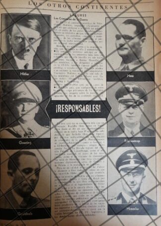 AFICHE RETRO. LIDERES NAZIS SEGUNDA GUERRA MUNDIAL 1942