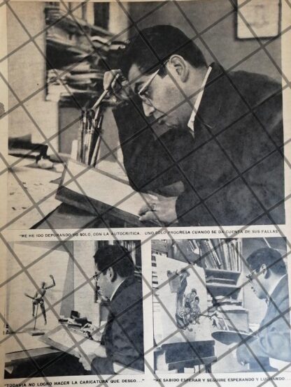 AFICHE ANTIGUO ENTREVISTA A RAFAEL FREYRE 1960s - Image 3