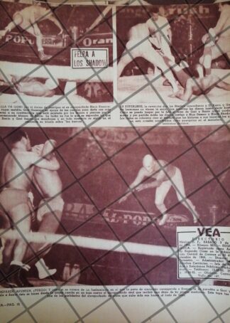 AFICHE RETRO LUCHA LIBRE EL SANTO Vs BLACK SHADOW ETC -54