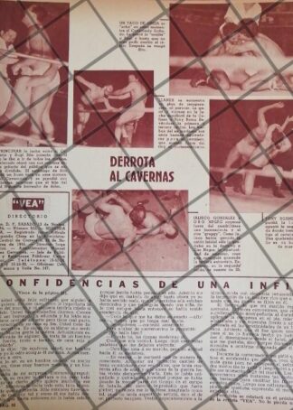AFICHE RETRO LUCHA LIBRE CAVERNARIO GALINDO Y OTROS -44