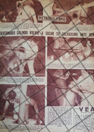 AFICHE RETRO LUCHA LIBRE BLUE DEMON Vs CAVERNARIO GALINDO -43