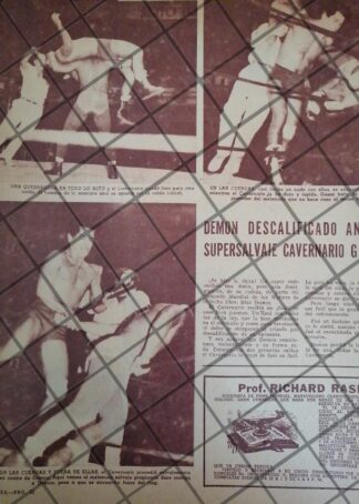 AFICHE RETRO LUCHA LIBRE CAVERNARIO GALINDO Vs BLUE DEMON 40