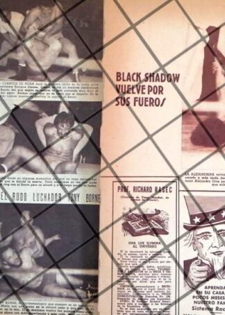 AFICHE RETRO LUCHA LIBRE, EL SANTO vs ENRIQUE YAÑEZ ETC 27