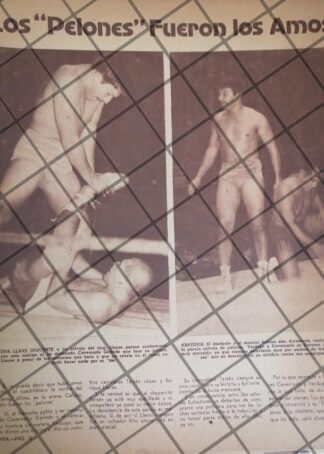 AFICHE RETRO LUCHA LIBRE, VERDUGO Vs CAVERNARIO GALINDO 1954