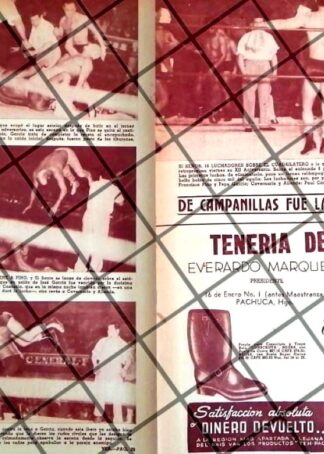 AFICHE RETRO LUCHA LIBRE, 12 ANIVERSARIO ARENA COLISEO 1954