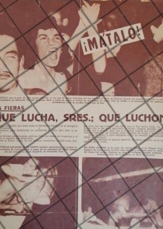 AFICHE RETRO LUCHADOR EL SANTO Vs BLACK SHADOW 1953