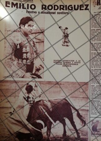 AFICHE ANTIGUO TORERO EMILIO ORTUÑO /JUMILLANO 1954 4