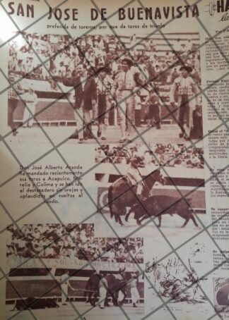 AFICHE ANTIGUO GANADERIA SAN JOSE DE BUENA VISTA. 1954 3