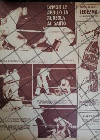 AFICHE RETRO LUCHA LIBRE EL SANTO Vs BLUE DEMON N57
